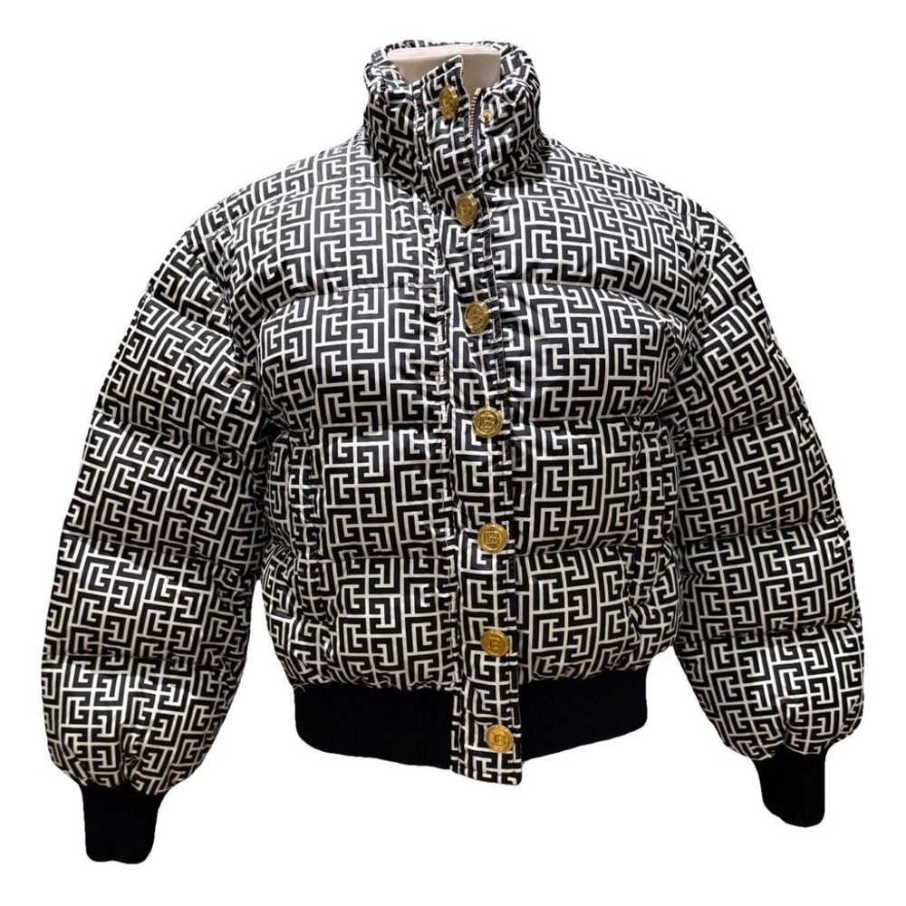 Balmain Set - Ski - Monogram Puffer Jacket and Snow Boots Set